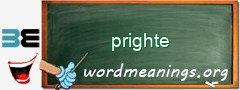 WordMeaning blackboard for prighte